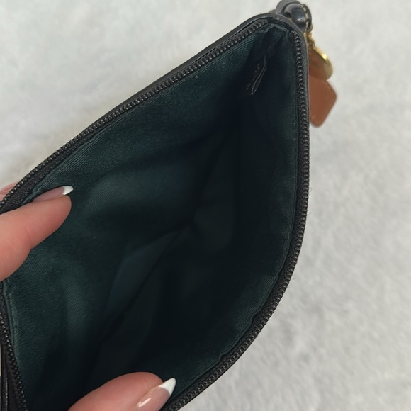 COACH Y2K Nylon Black Wristlet with Leather and Gold Accents EUC - Picture 4 of 8